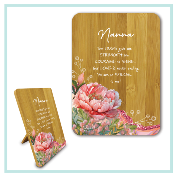 Bamboo Affirmation Plaque - Nanna | Lisa Pollock Art