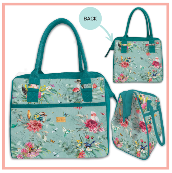 Insulated Lunch Cooler Bag -Feathered Friends | Lisa Pollock Art