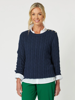 Kala Cable Jumper - Navy | Gordon Smith 