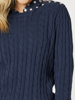Kala Cable Jumper - Navy | Gordon Smith 