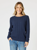 Kala Cable Jumper - Navy | Gordon Smith 