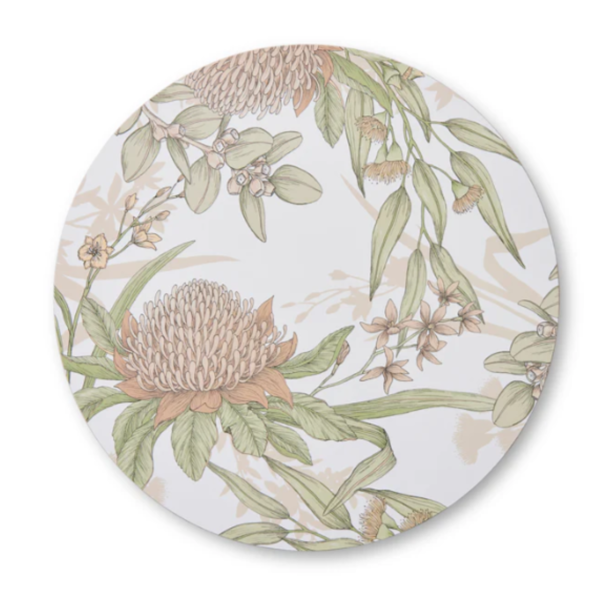 Glenelg  Neutral Round Placemat - Set 4 | Madras Link