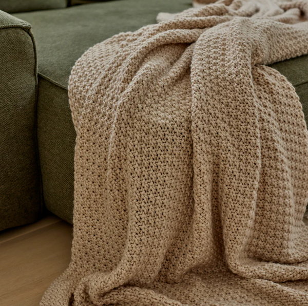 Jarah Oat Throw | Madras Link
