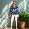 Picture of Amrita Shirt -  Navy | Lula Life
