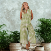 Picture of Shirred Waist Cotton Pant - Pistachio Spot | Seesaw