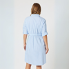 Skyler Stripe Shirt Dress - Pink White | Threadz