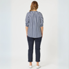 Harlequin Stripe Print Top - Navy/White | Threadz