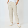 Picture of Sarah Linen Pleat Hem Pant - Natural | Gordon Smith