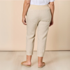 Picture of Sarah Linen Pleat Hem Pant - Natural | Gordon Smith