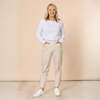 Alexis Gingham Print Pant - Natural | Gordon Smith
