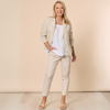 Alexis Gingham Print Pant - Natural | Gordon Smith