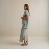 Shoreline Fine Slub Cotton T-Shirt - Thyme | Talamaya