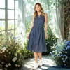 Get Spotty Print Dress - Navy White | Gordon Smith