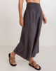 Shirred Waist Cotton Pant - Charcoal | Seesaw