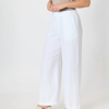 Lino Wide Leg Pant - White | Gordon Smith