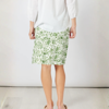 Alexandria Floral Print Skirt-  Basil/White | Gordon Smith
