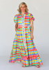 Alice Dress - Neon Gingham | Liv & Milly