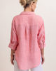 3/4 Sleeve Boyfriend Shirt - Tangerine | Seesaw