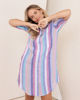Linen Shirtmaker Dress - Denim/Pink Multi Stripe | Seesaw