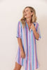 Linen Shirtmaker Dress - Denim/Pink Multi Stripe | Seesaw