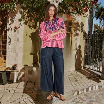 Antibes Shirt - Pink | Rubyyaya