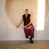 Picture of Vest knit design w/Faux Fur Collar - Ruby | Holmes & Fallon