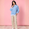 Picture of Tenille Rib Knit - Blue | Gordon Smith