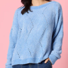 Picture of Tenille Rib Knit - Blue | Gordon Smith