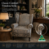 Baxter Wing Chair - Custom Made |  Warwich Chateau Pewter