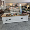 East Hampton Entertainment Unit - 2100 | White/Natural Timber