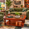 Wellington Coffee Table | Walnut Veneer + Glass