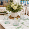 Fern Green/Blue Round Coaster Set | Madras Link