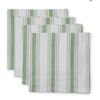 Fern Green/Blue Stripe Cotton Napkin Set 4 | Madras Link