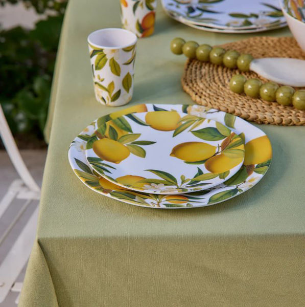 Citrus Grove - Lemon Melamine Large Plate | Madris Link