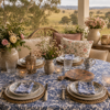 Samara Dark Blue Napkin Set of 4 | Madras Link