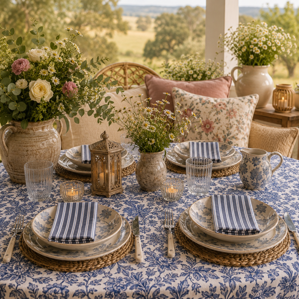 Samara Stripe Dark Blue Napkin Set of 4  Madras Link