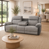 Angus Electric Recliner Suite  Graphite Fabric