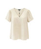 Lilly Scallop Hem Linen Top – Natural  Gordon Smith