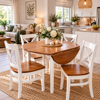 Hampton Chair | Polished Teak & White