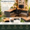 Pilot P54 Workstation – Left or Right Hand | Beech & Ironstone Finish
