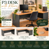 Pilot P3 & P4 Desk  | Beech & Ironstone Finish